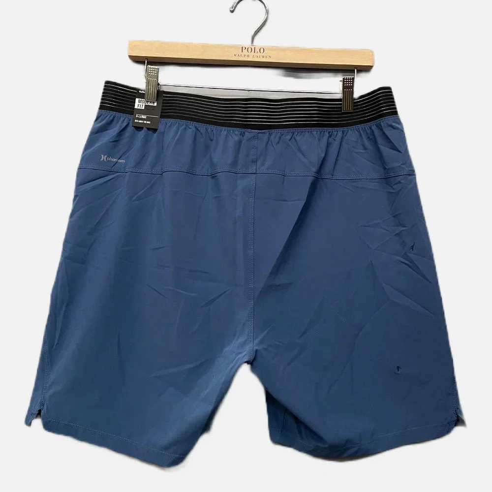 NWT! Hurley Men's Swimming Trunks‎ Polyester/Spandex Blend BQ0235 408 (Bue/Med)